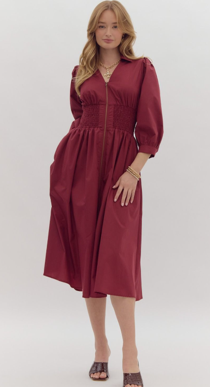 Garnet 3/4 Sleeve Dress