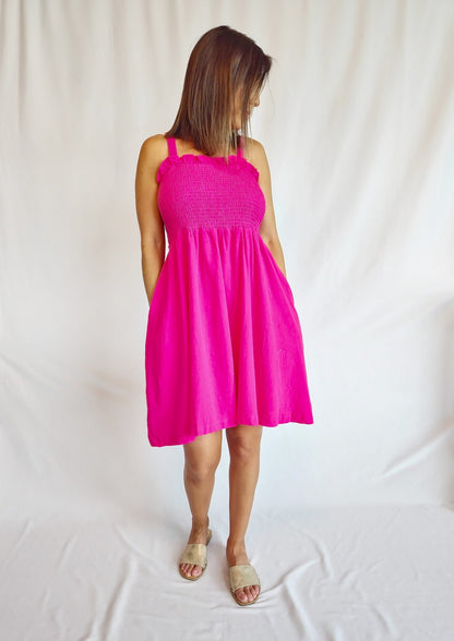 Pink Smocked Dress