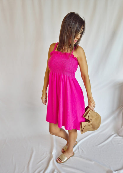 Pink Smocked Dress