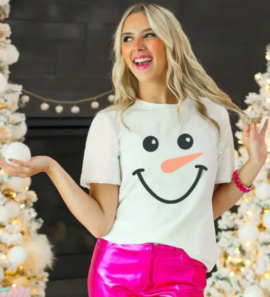 White Snowman Top